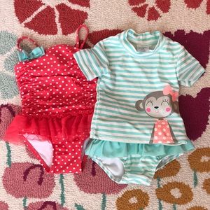 Infant girl’s bathing suits
